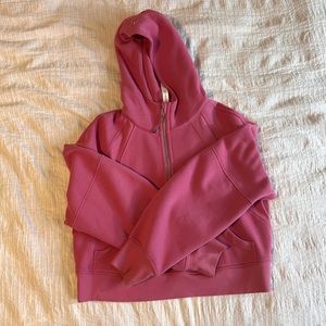 lululemon sonic pink scuba half zip